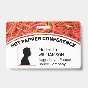 Tarjeta De Identificación Delegado de foto con logotipo personalizado CHILI
