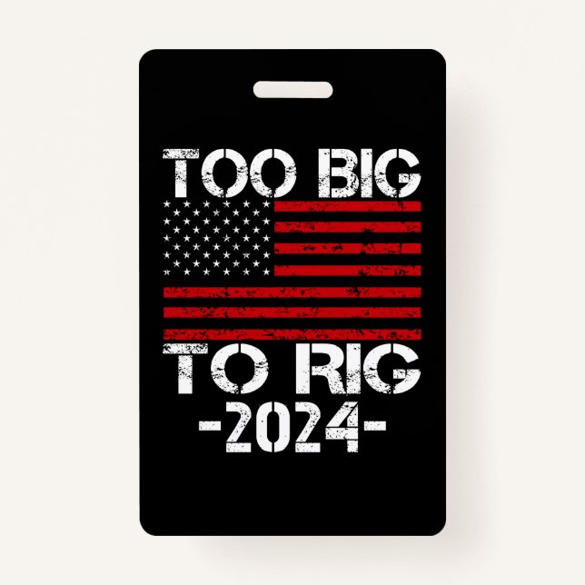 Tarjeta De Identificación Demasiado Grande Para Rig Elecciones 2024 (Anverso)