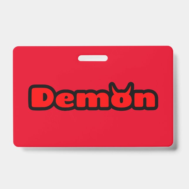 Tarjeta De Identificación Demonio (Parte frontal)