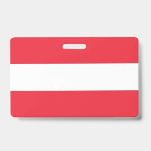 Tarjeta De Identificación Denominación con bandera de Austria