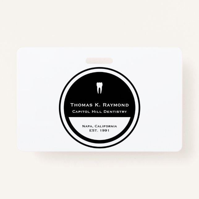 Tarjeta De Identificación Dental Employee Badge (Anverso)