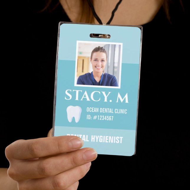 Tarjeta De Identificación Dental Office Dentist Assistant Hygienist Photo ID (Subido por el creador)