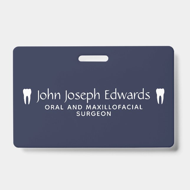 Tarjeta De Identificación Dental Staff Badge (Parte frontal)