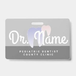 Tarjeta De Identificación Dentista moderno Odontólogo pediátrico Diente Ombr