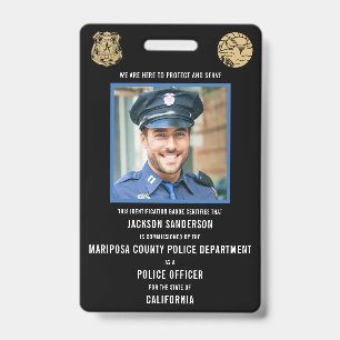 Tarjeta De Identificación Departamento de Policía Identificación de Empleado