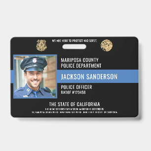 Tarjeta De Identificación Departamento de Policía Identificación de Empleado