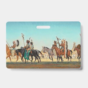 Tarjeta De Identificación Desfile de Guerreros por Maynard Dixon