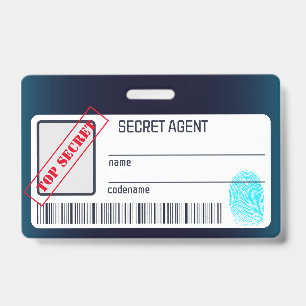 Tarjeta De Identificación Detective espía agente secreto Fiesta Misteriosa