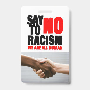 Tarjeta De Identificación Di no al racismo
