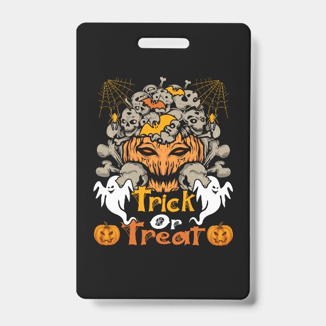 Tarjeta De Identificación Días De Cumpleaños De Halloween (Parte frontal)