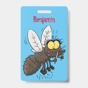 Tarjeta De Identificación Dibujo animado de insecto tábano divertido