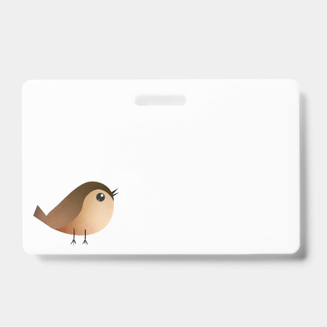 Tarjeta De Identificación Dibujo de pájaro gorrión (Parte frontal)