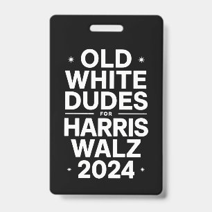 Tarjeta De Identificación Dioses Blancos Ancianos para la Política Democráti