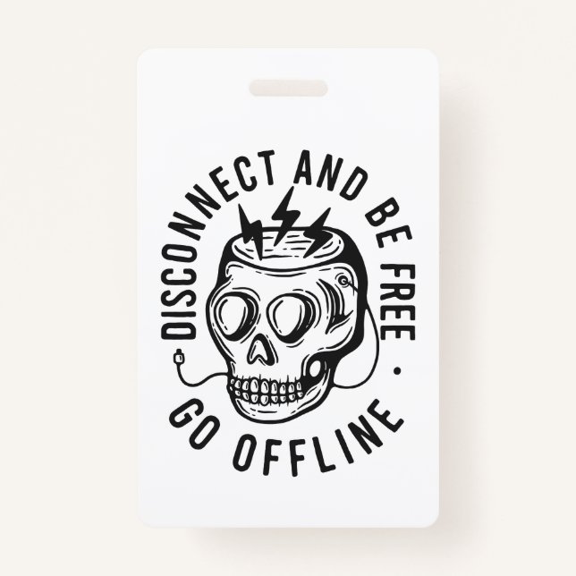 Tarjeta De Identificación Disconnect and Be Free (Anverso)