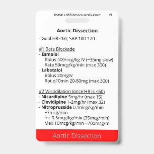 Tarjeta De Identificación Disección aórtica y hemorragia pulmonar 
