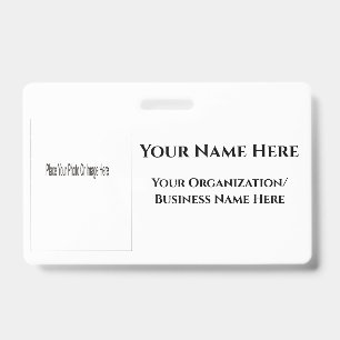 Tarjeta De Identificación Diseñar su propio distintivo de nombre