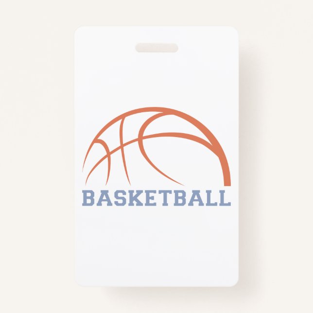Tarjeta De Identificación Diseño De Baloncesto Para Entrenadores (Anverso)