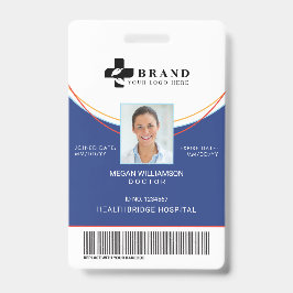 Tarjeta De Identificación Diseño de círculo azul| Identificación y logotipo 