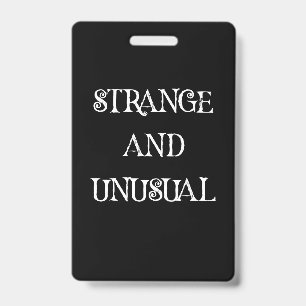 Tarjeta De Identificación Diseño de cita gótica extraño y inusual