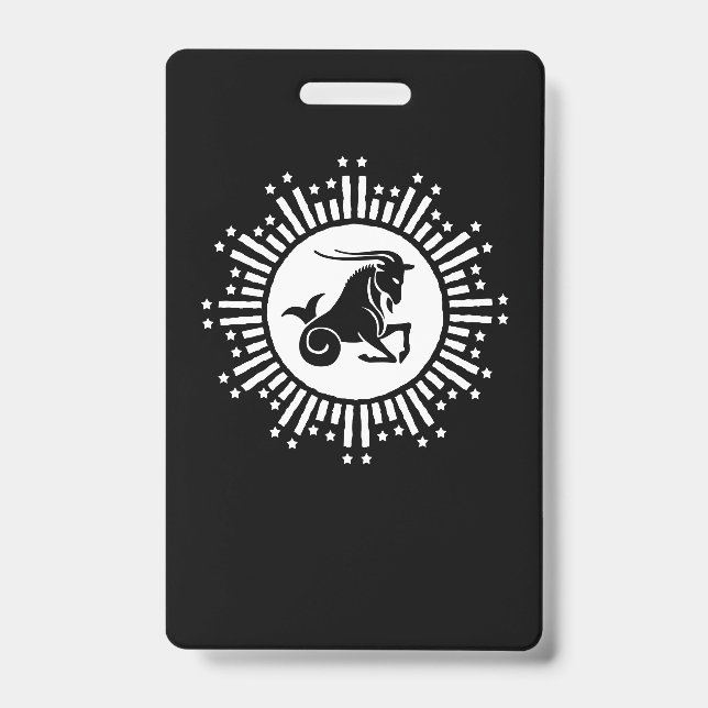 Tarjeta De Identificación Diseño de explosión estelar cósmica del signo zodi (Parte frontal)