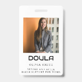 Tarjeta De Identificación Diseño de Identidad de Nombre para Fotos de Doula