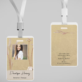 Tarjeta De Identificación Diseño de interiores con vegetación en acuarela Pa