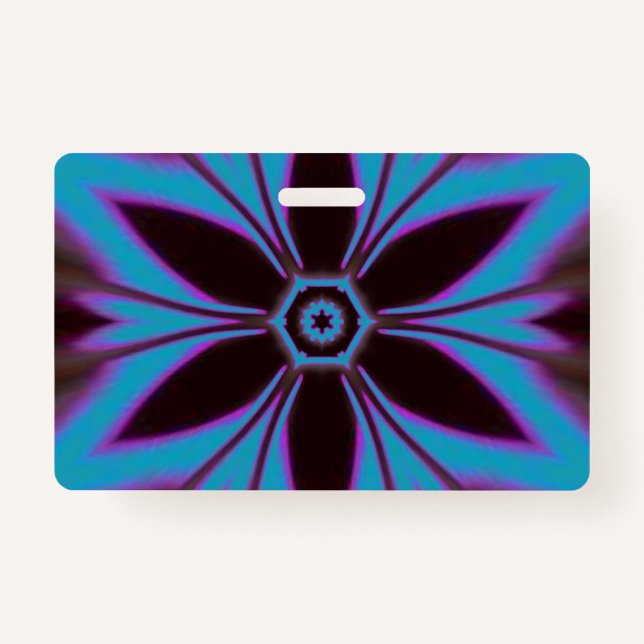 Tarjeta De Identificación diseño de mandala floral (Anverso)