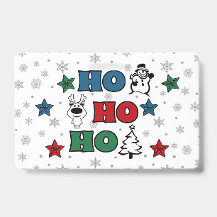 Tarjeta De Identificación Diseño de Navidad Ho-Ho-Ho