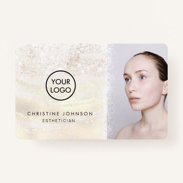 Tarjeta De Identificación ・diseño de purpurina falso (Anverso)