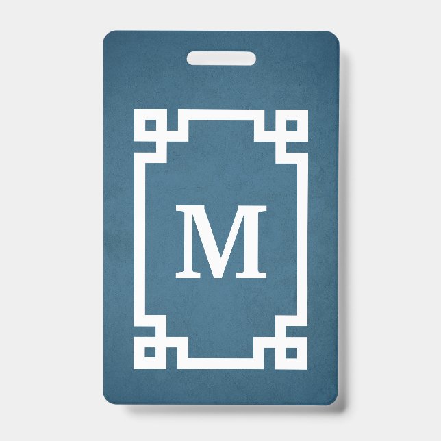 Tarjeta De Identificación Diseño del monograma (Parte frontal)