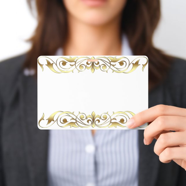 Tarjeta De Identificación Diseño dorado (Presentado)