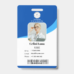 Tarjeta De Identificación Diseño moderno con integración de código de barras