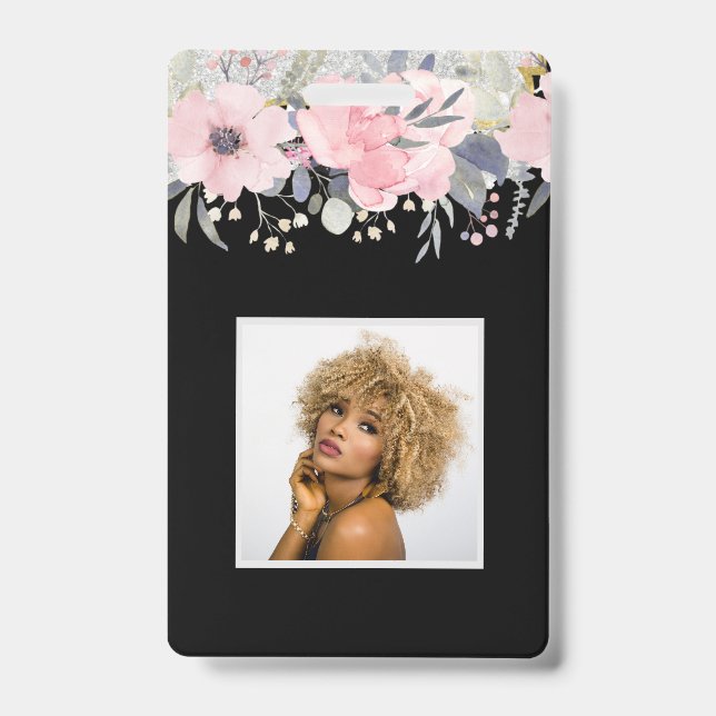 Tarjeta De Identificación Diseño Propio Estacionamiento Floral Girona Rosa (Parte frontal)