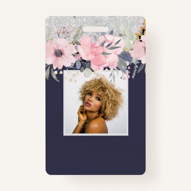 Tarjeta De Identificación Diseño Propio Estacionamiento Floral Girona Rosa (Anverso)