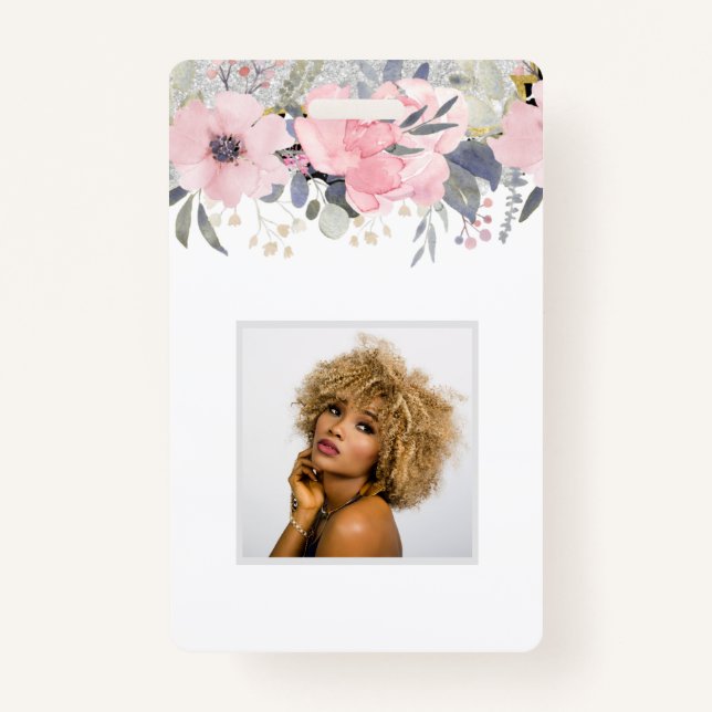 Tarjeta De Identificación Diseño Propio Estacionamiento Floral Girona Rosa (Anverso)