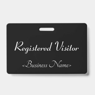 Tarjeta De Identificación Distinguido distintivo de "Visitante Registrado"