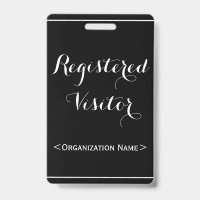 Distintivo de "Visitante Registrado" Glamuroso