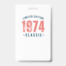 Tarjeta De Identificación Distintivos 1974