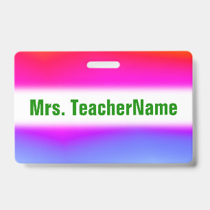 Tarjeta De Identificación Diversión multicolora Arco iris-Como modelo +