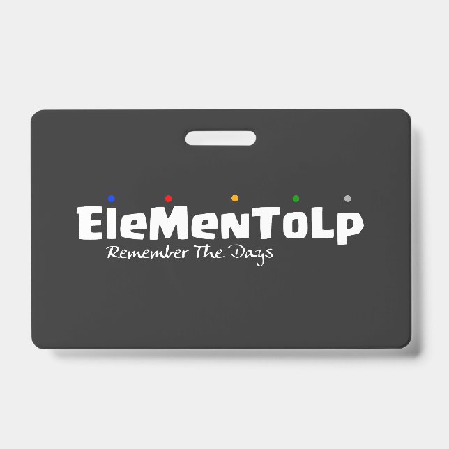 Tarjeta De Identificación Divertidos alfabetos (Parte frontal)