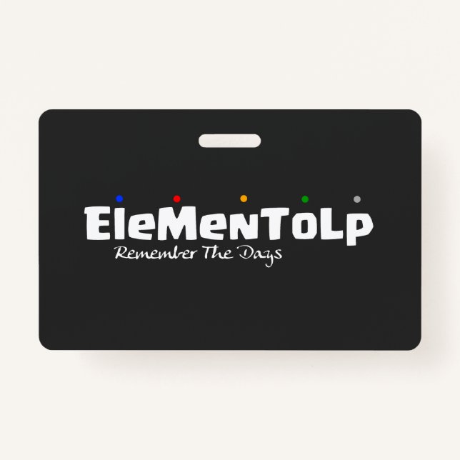 Tarjeta De Identificación Divertidos alfabetos (Anverso)