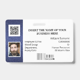 Tarjeta de identificación DIY clásica foto logo az