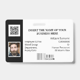 Tarjeta de identificación DIY clásica foto logo ne