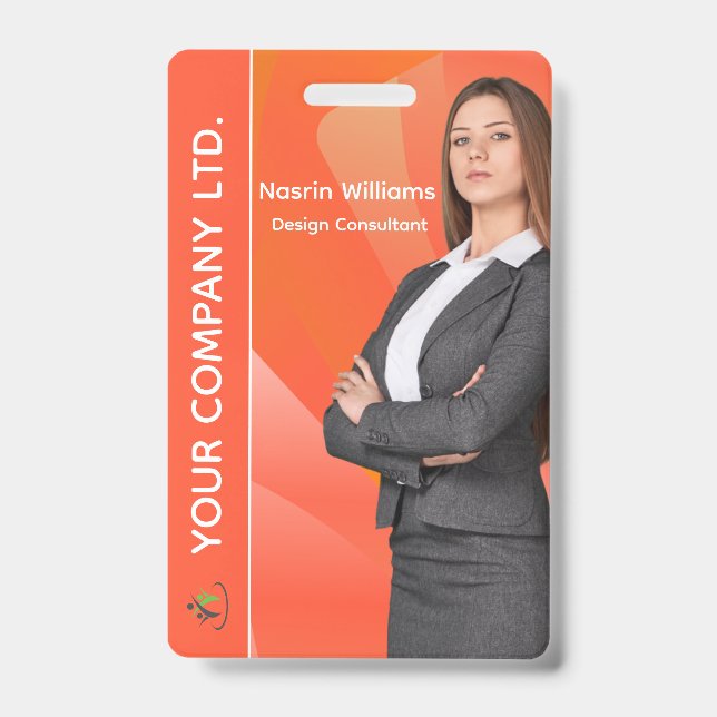 Tarjeta De Identificación DNI de personalizado de empleado (Parte frontal)