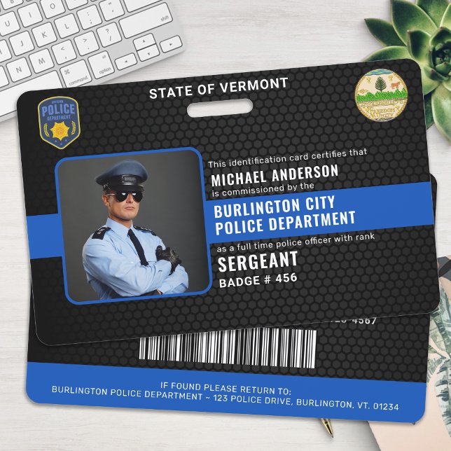 Tarjeta De Identificación DNI de policía de personalizable (Subido por el creador)