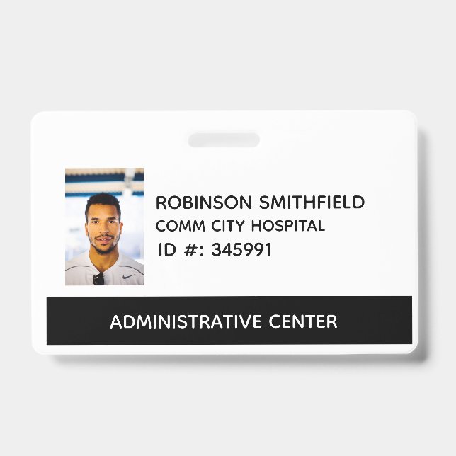 Tarjeta De Identificación DNI médico administrativo (Parte frontal)