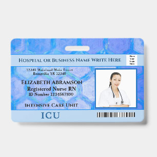 Tarjeta De Identificación Doctores Médicos Enfermeras del Hospital Empleado