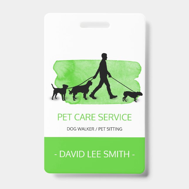 Tarjeta De Identificación Dog walker / Pet Care Sitting (Anverso)