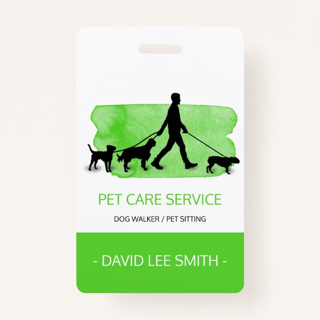 Tarjeta De Identificación Dog walker / Pet Care Sitting (Anverso)