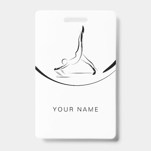 Tarjeta De Identificación Dos posturas de Pilates en el Reformer (Parte frontal)